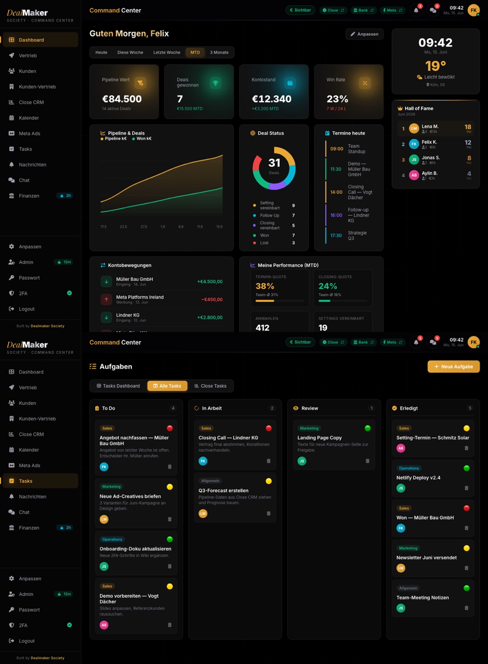 Command Center Dashboard